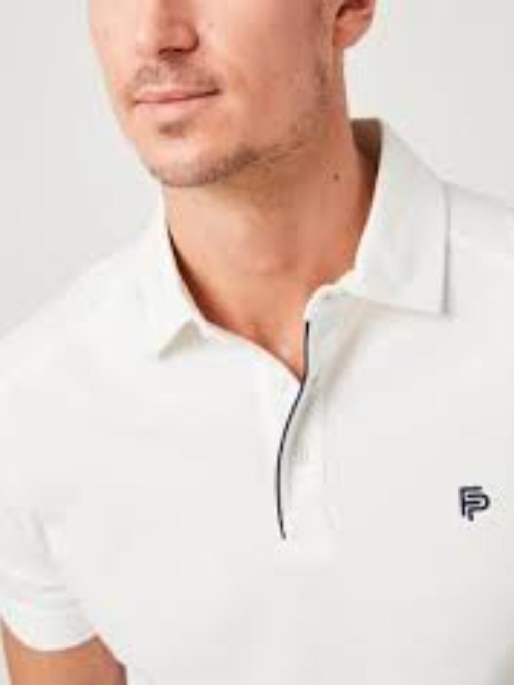 NWT MEN'S FLINT PARK WHITE TIPPED GOLF TENNIS POLO SHIRT COLLAR SZ XL